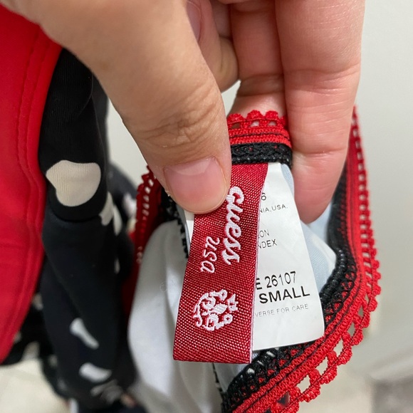 NWOT - Guess Vintage Polka Dot Bandeau Pin-Up Style Bikini - Size S - Picture 4 of 5